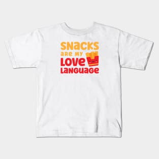 Snacks are my love language Kids T-Shirt